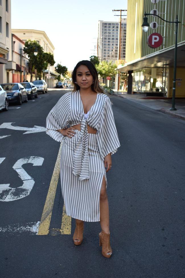 Delphi Striped Skirt - Valia Honolulu