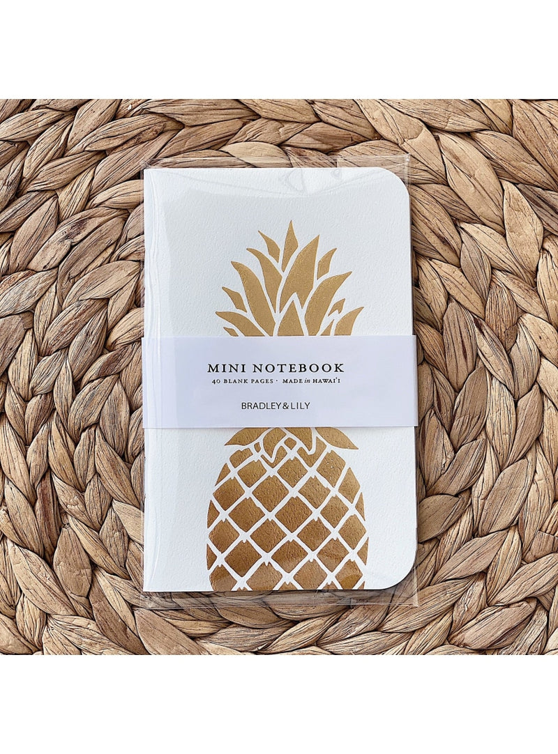 Bradley & Lily Gift Gold Foil Mini Notebook Valia Honolulu