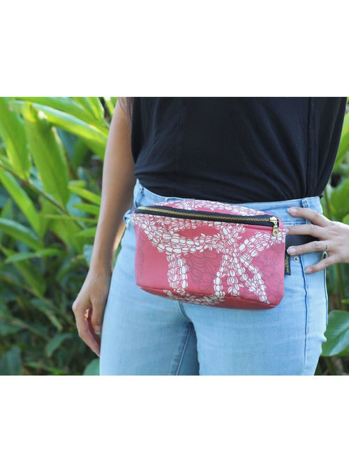 Sandy Feet Hawaii Handbag Hip Pack in Berry Sandy Feet Hawaii Hip Pack in Lagoon | Valia Honolulu Valia Honolulu