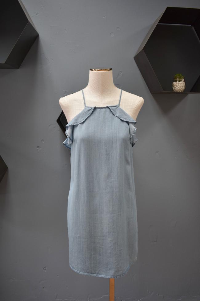 Bailey Denim Halter Dress - Valia Honolulu