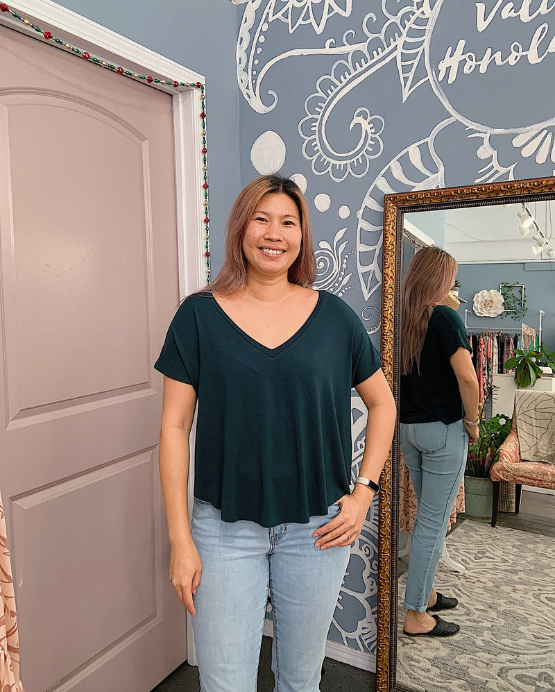 19th and Whimsy Jacket Deep V Cropped Tee Comfy Clothing Styles | Jersey Chloe Cardigan Valia Honolulu